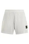 Stone Island Fleece-lined Cotton Shorts In Multi