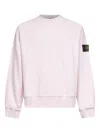Stone Island Ribbed Hem Raglan Sleeve Sweatshirt In Pink
