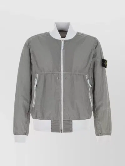 STONE ISLAND FRONT POCKETS NYLON BOMBER JACKET