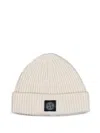 Stone Island Full Rib Beanie In White