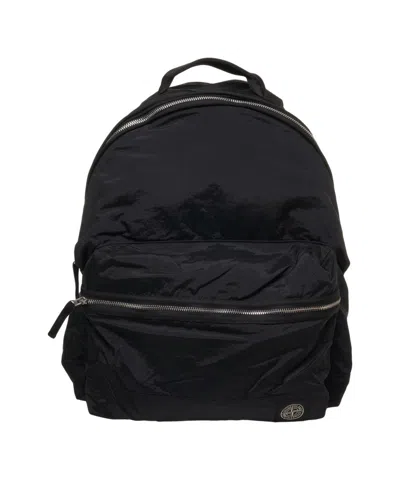 STONE ISLAND FUNCTIONAL BLACK BACKPACK