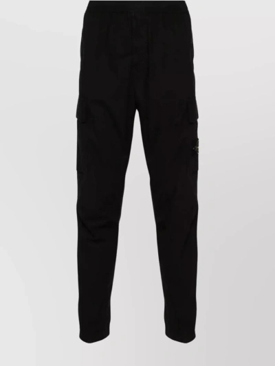 Stone Island Functional Cargo Pants With Multiple Pockets In Black