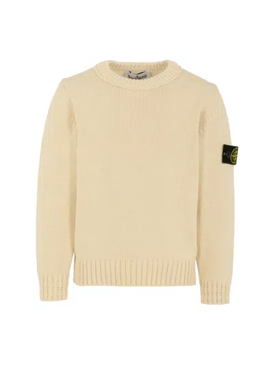 Stone Island Fw25 Jersey With Logo In Neutral