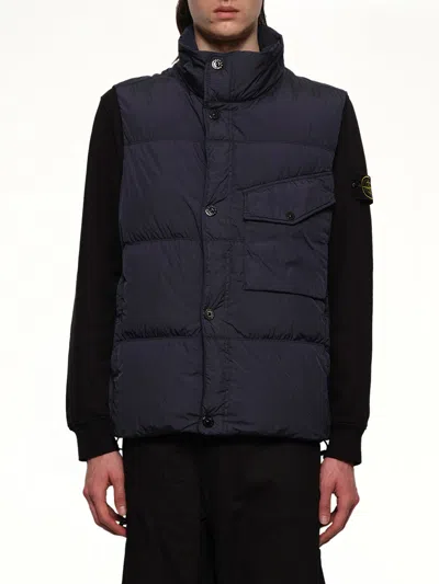 Stone Island G10000 Puffer Gilet In Blue