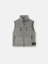 Stone Island Down Vest With Seamless Feather Tunnels And Anti-drop In Gray