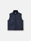 Stone Island Quilted Vest With Anti-drop And Wind Resistance In Blue