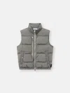 Stone Island Down Vest With Anti-drop And Dual Zip Pockts In Gray