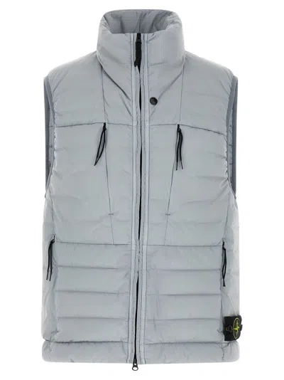 Stone Island G100011 Padded High Collar Vest Pockets In Gray