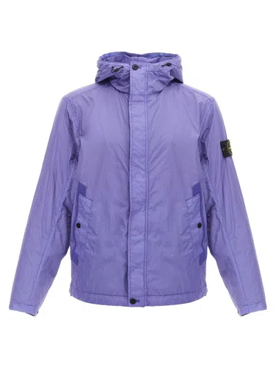 Stone Island Garment Dyde Crinkle Reps Ny Jacket In Purple