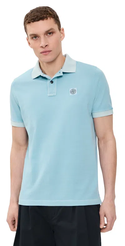 Stone Island Garment Dye Polo Dust Blue