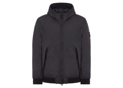Pre-owned Stone Island Garment Dyed 40823 Crinkle Reps Recycled Nylon Primalofttc Jacket In Black