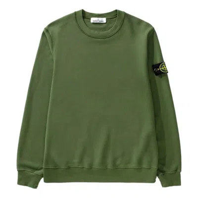 Stone Island Garment Dyed Classic Sweatshirt 'olive' In Green