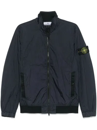 Stone Island Garment Dyed Crinkle Reps Ny Jacket In Blue