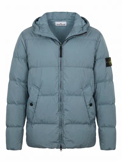 Stone Island Garment Dyed Crinkle Reps Ny Jacket In Blue