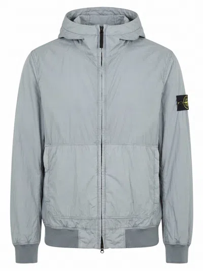 Stone Island Garment Dyed Crinkle Reps Ny Jacket In Gray