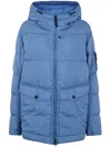 Stone Island Compass-badge Puffer Jacket In Blue