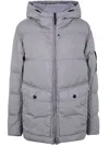 Stone Island Full Zipper In Wool In Gray