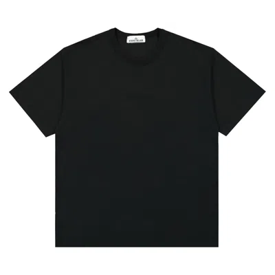 Pre-owned Stone Island Garment Dyed Embroidered Logo T-shirt 'black' | Men's Size Xxl