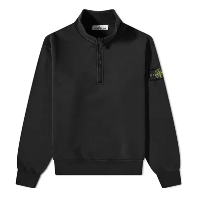 Stone Island Garment Dyed Half Zip Sweatshirt 'black'