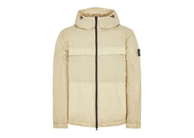 Pre-owned Stone Island Garment Dyed Hooded Jacket In Sand