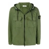 Stone Island Garment Dyed Hooded Shirt Jacket 'olive' In Green