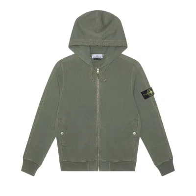 Pre-owned Stone Island Garment Dyed Hoodie 'musk' | Green | Men's Size Xxxl