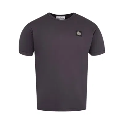 Pre-owned Stone Island Garment Dyed Logo T-shirt 'ink' | Blue | Men's Size M