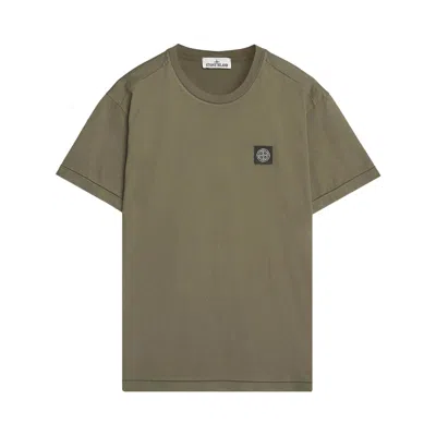 Pre-owned Stone Island Garment Dyed Logo T-shirt 'military Green' | Men's Size Xl