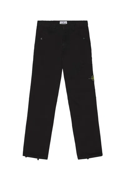 Stone Island Garment Dyed Trousers In Black