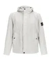Stone Island Garment-dyed Windbreaker In Blue