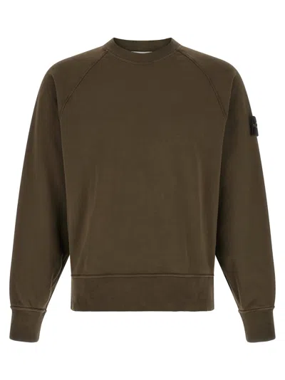 Stone Island Garment-dyed Cotton Sweatshirt In Pattern