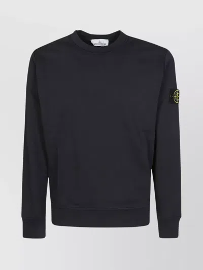 Stone Island Gc Base Crew Neck Sweater In Blue