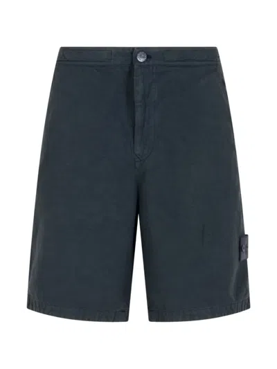 Stone Island Ghost Bermuda Shorts In Blue