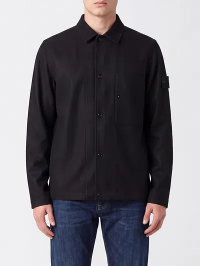 Stone Island Ghost Capsule Monochrome Nylon Shirt Jacket In Animal Print