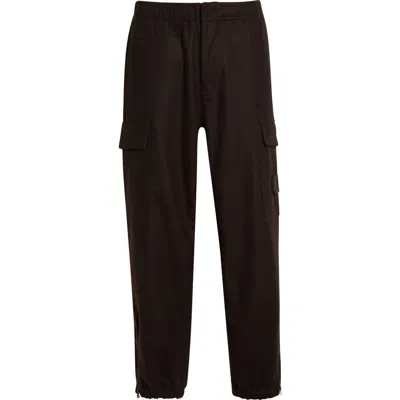 Stone Island Ghost Cargo Wool Pants In Brown