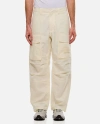 Stone Island Compass-badge Wide-leg Cargo Pants In White