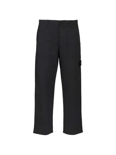 Stone Island Ghost Cargo Pants In Black
