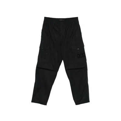 Stone Island Ghost Cargo-pocket Trousers In Black