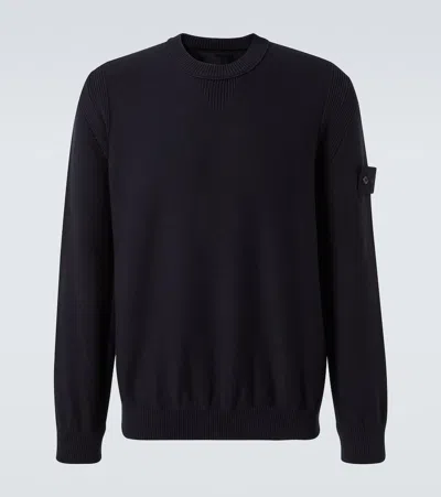 Stone Island Pullover Ghost Aus Baumwolle Und Kaschmir In Blau