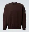 Stone Island Ghost Cotton-blend Jersey Sweatshirt In Brown