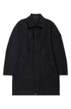 Stone Island Ghost Cotton Canvastrench Coat In V0029 Black