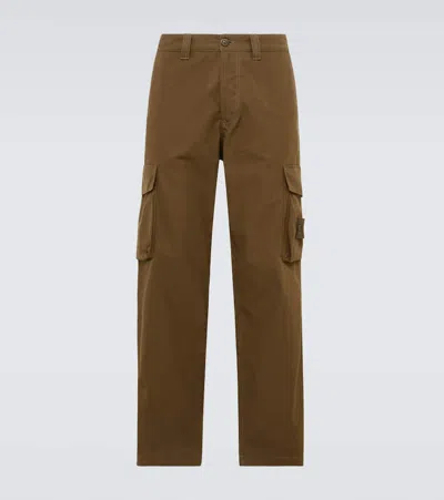 Stone Island Ghost Cotton Cargo Pants In Military Green