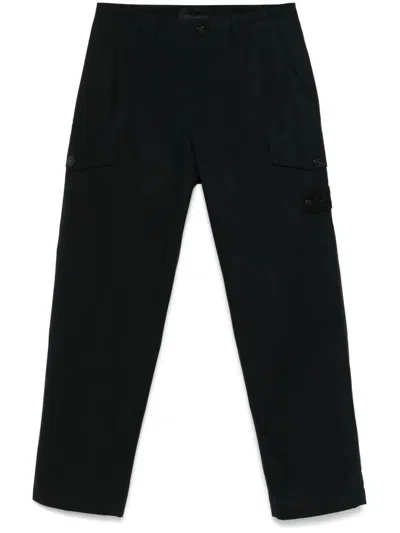 STONE ISLAND GHOST COTTON CARGO TROUSERS