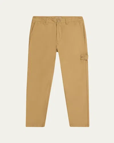 Stone Island Ghost Cotton Mid-rise Straight-leg Pants In Brown