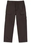 Stone Island Ghost Cotton-poplin Cargo Trousers In Black