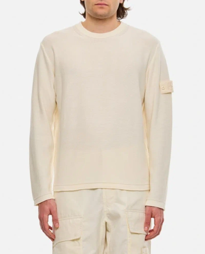 Stone Island Ghost Crewneck Knit In White