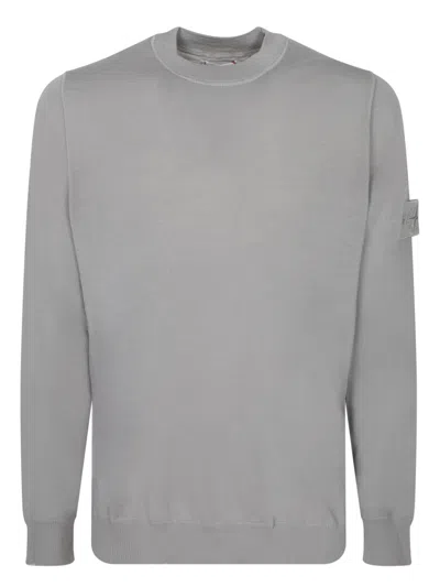 Stone Island Ghost Grey Crewneck Sweater In Dust