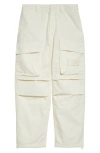 STONE ISLAND GHOST LOOSE FIT WEATHERPROOF COTTON CANVAS CARGO PANTS