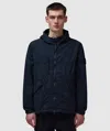 Stone Island Ghost Nylon Smerigliato Short Parka In Navy Blue