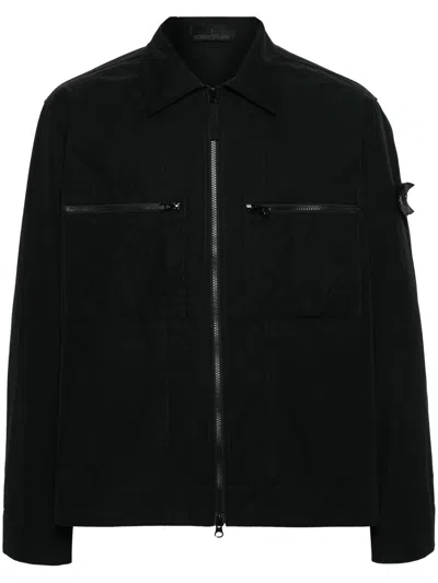 Stone Island Ghost Organic-cotton Jacket In Schwarz